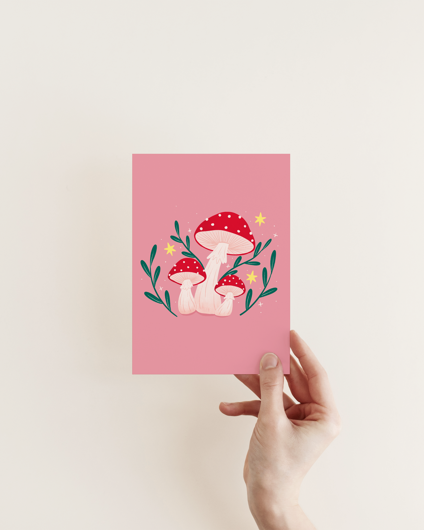 Toadstool Mushroom Print