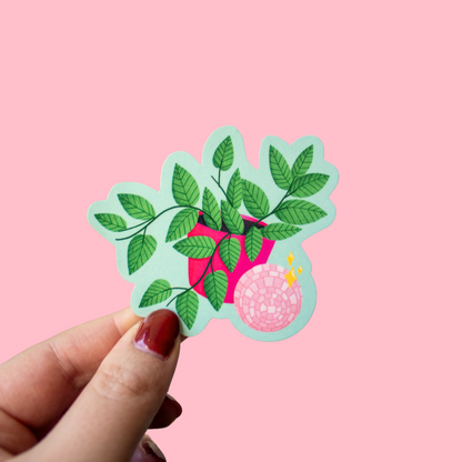 Pothos Disco Ball Sticker