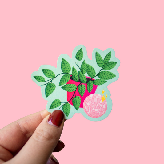 Pothos Disco Ball Sticker